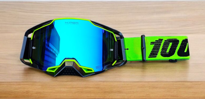 Мото окуляри 100% ARMEGA Goggle HiPER Yellow - Silver Mirror Lens