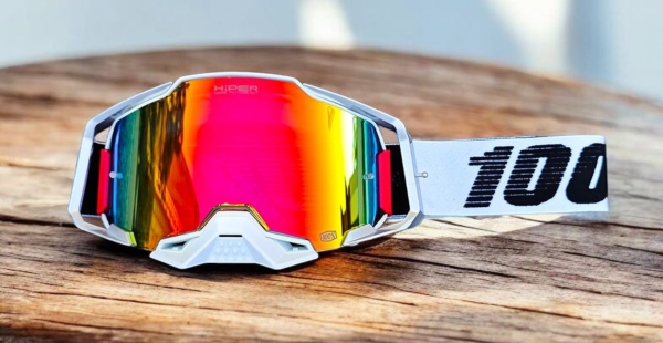 Мото окуляри 100% ARMEGA Goggle HiPER White - Silver Mirror Lens
